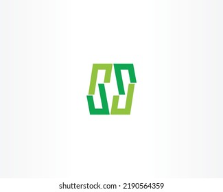 geometric and green icon concept logo design template