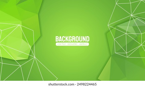 Fondo Abstractas geométrico verde bajo de polietileno