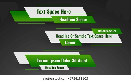 Geometric Green Lower Third Banner Template Design