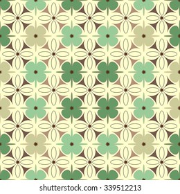 Geometric green pattern seamless