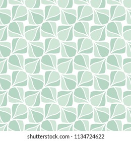 Geometric Green Vector Seamless Pattern. Abstract Art Deco Background. Classic Stylish Texture.