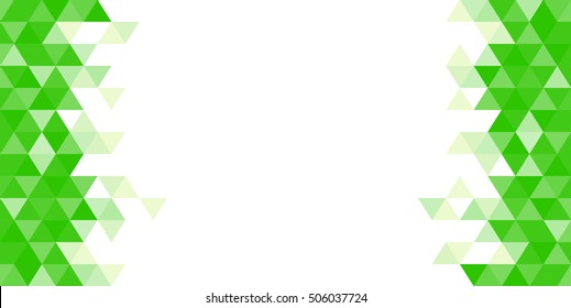 Geometric Green and White Abstract Vector Background for Use in Design. Modern Polygon Texture.