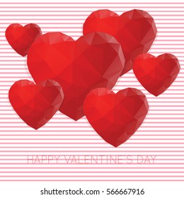 Geometric greeting card for Valentine's day.