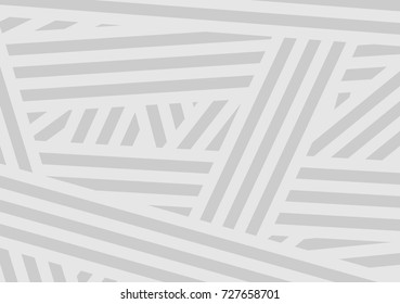 Geometric grey stripes abstract background. Vector design template
