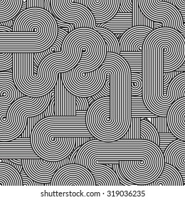 Geometric grey stripes swirling pattern