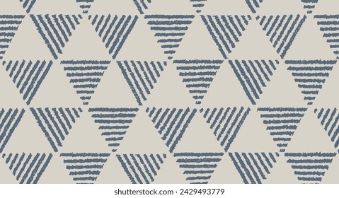 Geometric  grey triangles drawing seamless pattern.