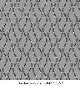 Geometric grey waves seamless pattern. Vector illustration