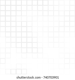 Geometric grey white background with mesh of squares. Cell. White space for your amazing creative or business design.