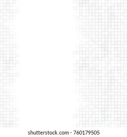 Geometric grey white background with mesh of squares. Cell. White space for your amazing creative or business design.