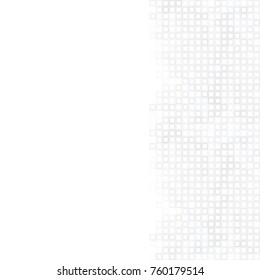 Geometric grey white background with mesh of squares. Cell. White space for your amazing creative or business design.