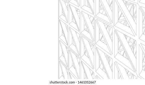 
geometric grid abstract 3d illustration