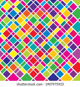 Geometric grid background Modern colorful abstract multicolored texture Seamless pattern