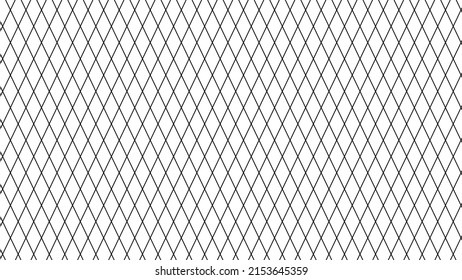 Geometric grid background. Simple black pattern. Design vector template of lines network forming rhomb figures. Black icons on white background
