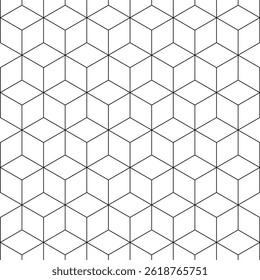 Geometric grid graphic hexagon decorative pattern. Illustration vector