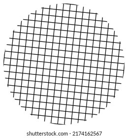 Geometric grid, mesh with irregular wavy, waving, zigzag lines vector illustration