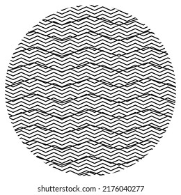 Cuadrícula geométrica, malla con ondulación irregular, ondulación, zigzag líneas ilustración vectorial