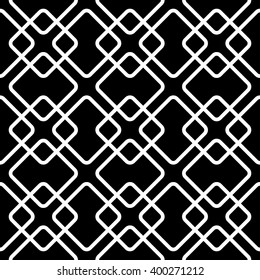 Geometric grid, mesh pattern with intersecting lines - Abstract grille, reticulated, cellular pattern.