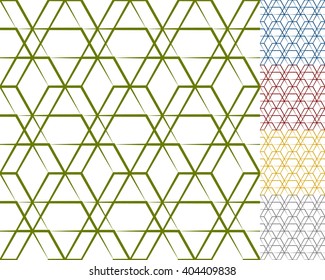 Geometric grid, mesh pattern. Seamlessly repeatable. (Each tile is repeatable individually.)