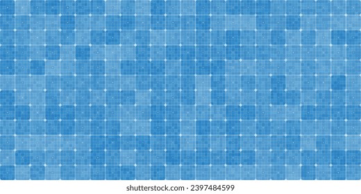 Geometric grid on a white paper texture blueprint illustration	