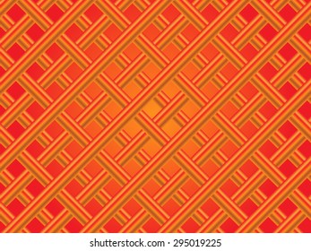 geometric grid pattern with gradient stripe - orange