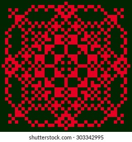Geometric grid pattern No. 1. Design for needlework and any decorative purposes.