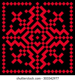 Geometric grid pattern No. 4. Design for needlework and any decorative purposes.