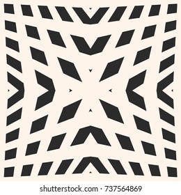 Geometric grid pattern with squares, rhombuses, crossing lines, lattice. Abstract checkered seamless texture, black and white. Simple modern monochrome background. Repeat design element. Stock vector