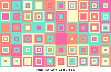 Geometric grid pattern with textured cubes and bright colours. Great for trendy, minimal designs, fabric prints, or background decor.