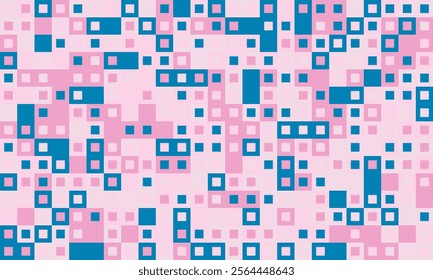 Geometric grid pattern with textured cubes and bright colours. Great for trendy, minimal designs, fabric prints, or background decor.