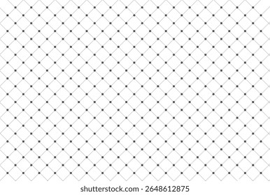 Plano de fundo vetorial de padrão de grade geométrica com pontos conectados e formas de losango, ideal para tecnologia, dados ou projetos de design abstratos que exigem linhas intrincadas