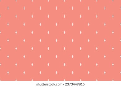 Geometric of grid of regular pattern. Design symbols white on pastel red background. Design print for illustration, textile, fashion, sticker, wallpaper, background. Set 16