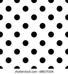 Geometric grid seamless pattern with dots. Monochrome abstract vector texture.