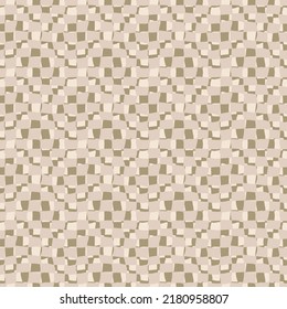 Geometrische Grunge-Textur. Nahtloses beiges Muster.