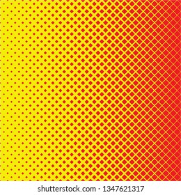 Geometric Halftone Abstract Background, yellow and red color. Vector 