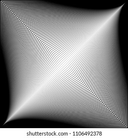 Geometric halftone design element. Monochrome graphic. Minimal covers design.