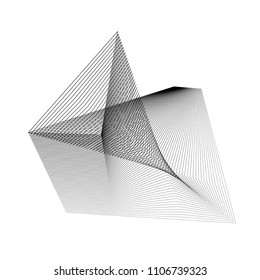 Geometric halftone design element. Monochrome graphic. Minimal covers design.
