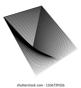 Geometric halftone design element. Monochrome graphic. Minimal covers design.
