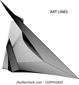 Geometric halftone design element. Monochrome graphic. Minimal covers design.