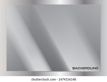 geometric halftone dot filter square eight 8 steel silver background art template vector illutration