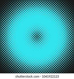 Geometric halftone dot pattern background - vector graphic from circles