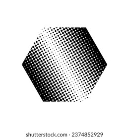 Geometric halftone effect pattern element vector template