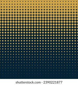 Textura de degradado con matiz de semitono geométrico con matiz atenuado. Vector retro pixilado. Grunge el fondo de la rejilla de medio tono. 