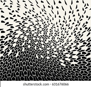 geometric halftone gradient pentagon seamless vector pattern