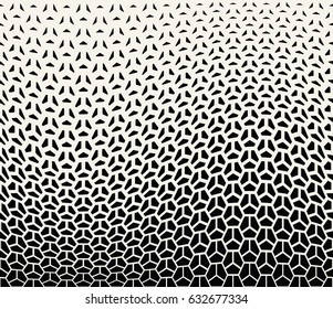 geometric halftone gradient pentagon seamless vector pattern