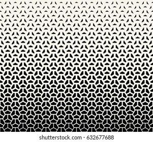 Geometric Halftone Gradient Pentagon Seamless Vector Pattern