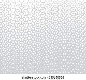 geometric halftone gradient pentagon seamless vector pattern