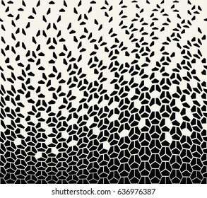 geometric halftone gradient pentagon seamless vector pattern