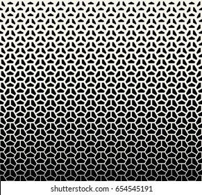 geometric halftone gradient pentagon seamless vector pattern