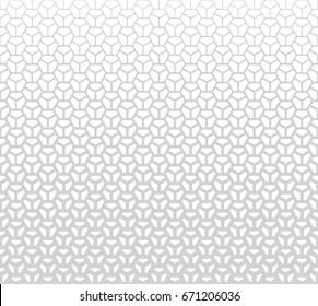 geometric halftone gradient pentagon seamless vector pattern
