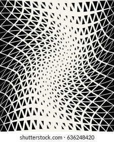 geometric halftone gradient triangle seamless vector pattern